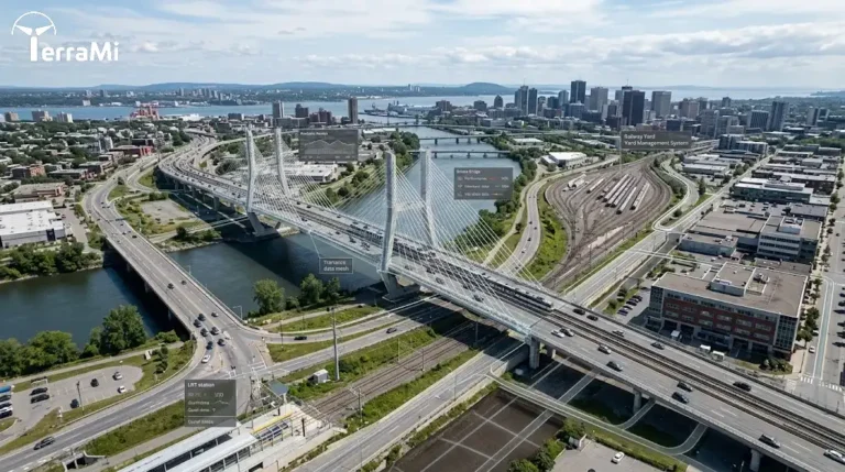 Digital twin infrastructure network showing scalable connected infrastructure systems