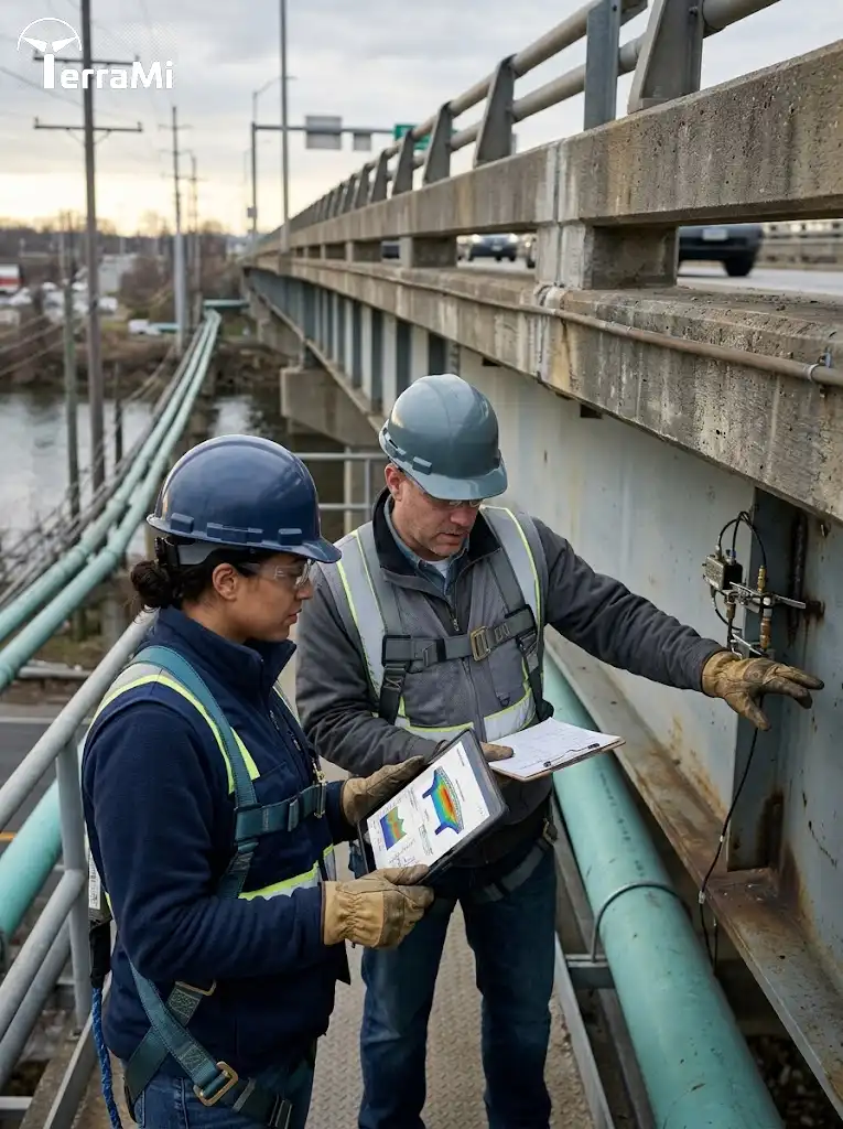 AI IoT digital twins helping engineers assess infrastructure conditions and prioritize maintenance decisions